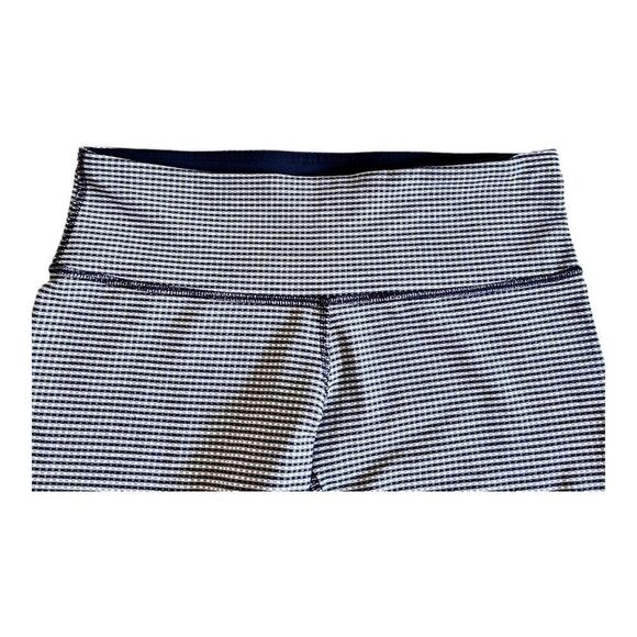 NEW Lululemon Wunder Under Crop Leggings Blue White Plaid High Waist 6 - Picture 5 of 7